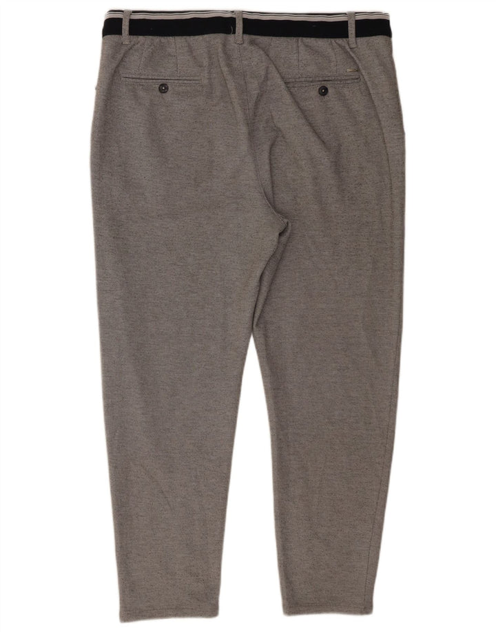 Мужские узкие укороченные брюки Zara XL W34 L26, серые, полиэстер