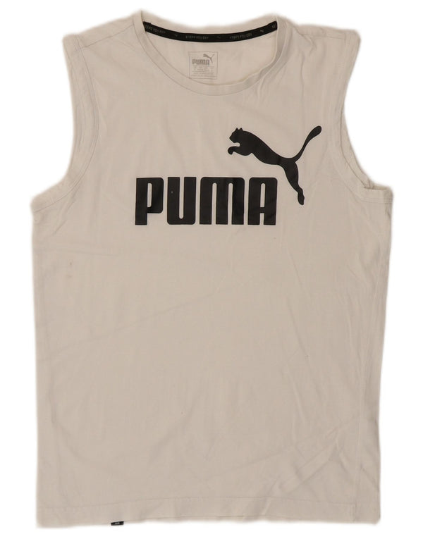 Мужской жилет с рисунком Puma, маленький белый