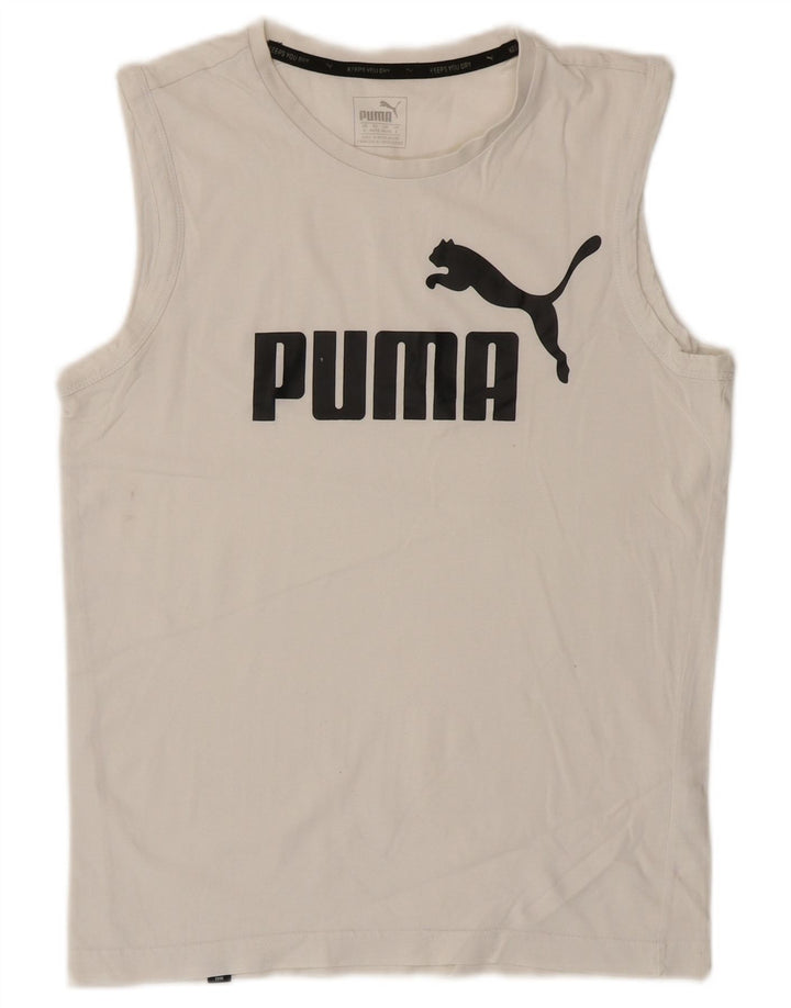 Мужской жилет с рисунком Puma, маленький белый
