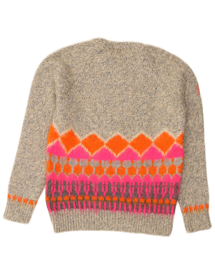Женский джемпер с круглым вырезом Superdry UK 14, средний серый Fair Isle