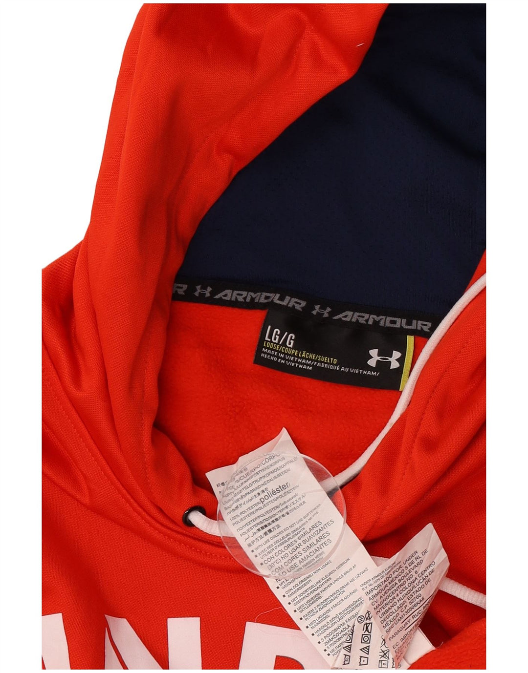 Мужской джемпер с капюшоном Under Armour, большой красный, полиэстер