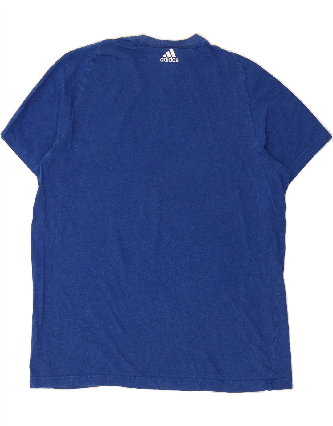 ADIDAS Mens Graphic T-Shirt Top XL Blue Vintage Adidas and Second-Hand Adidas from Messina Hembry 
