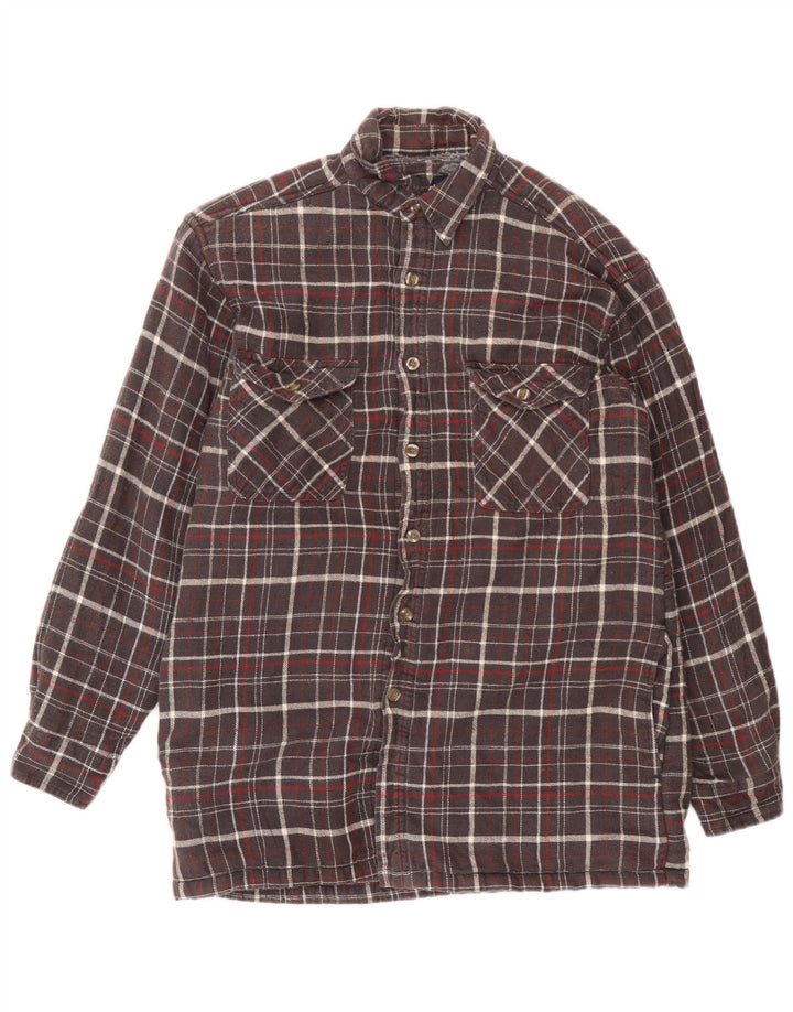 Мужская фланелевая рубашка Wrangler Lumberjack среднего серого цвета в клетку