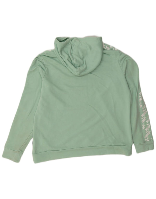 Женский джемпер с капюшоном Puma UK 18 XL, зеленый хлопок