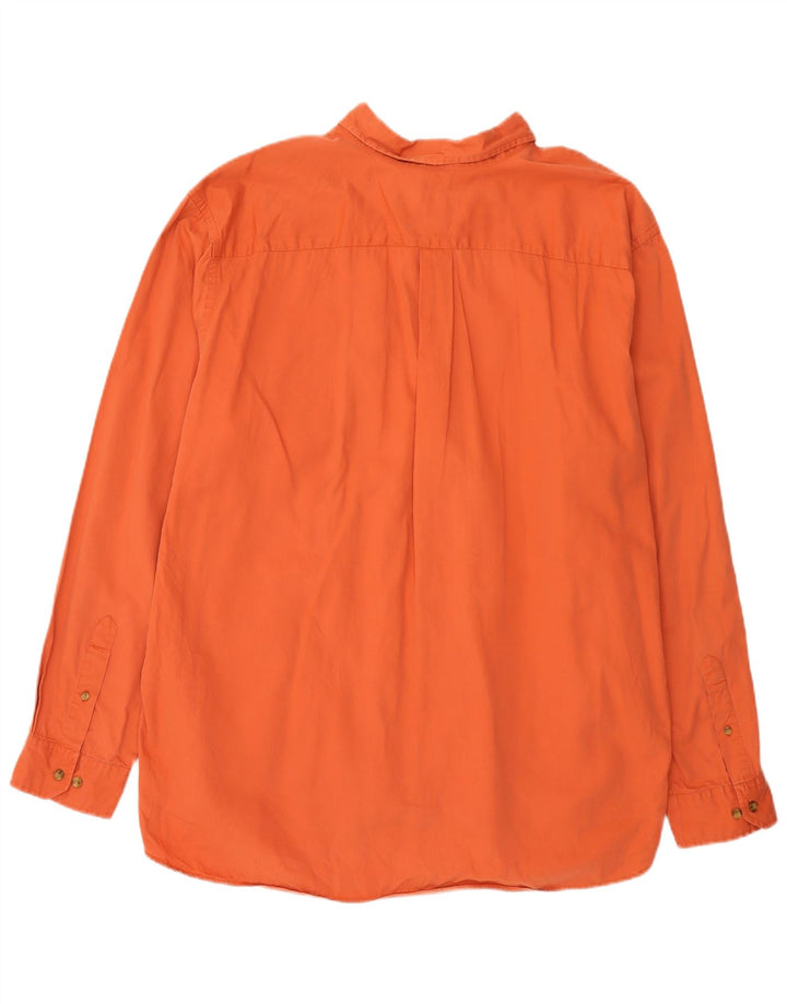 Мужская рубашка Eddie Bauer 2XL оранжевая, хлопок