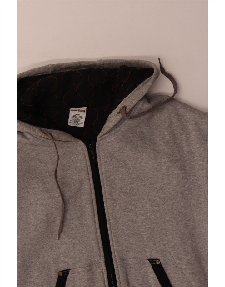 TIMBERLAND Мужской свитер с капюшоном на молнии, средний серый, хлопок с цветными блоками