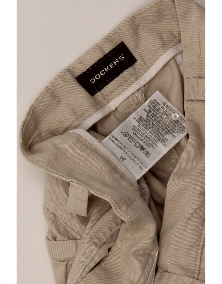 Мужские шорты-карго Dockers W34, большие, бежевые, хлопок