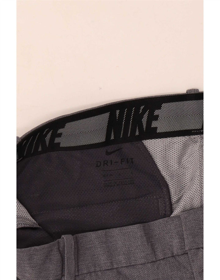Мужские прямые брюки-чиносы Nike Dri Fit W36 L34, серый полиэстер