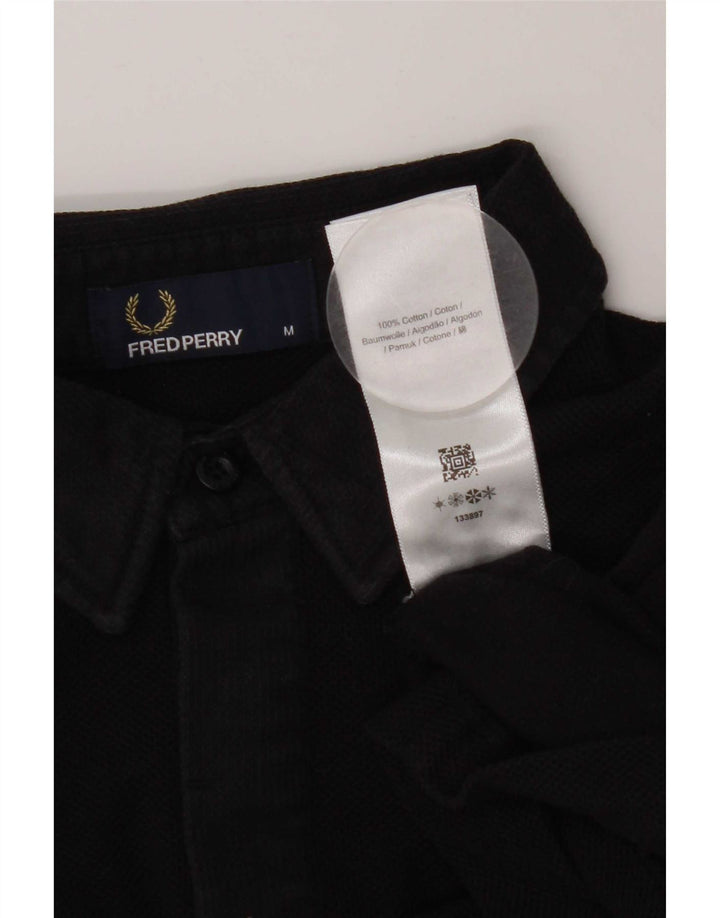 Мужская рубашка-поло Fred Perry среднего размера, темно-синяя, хлопок