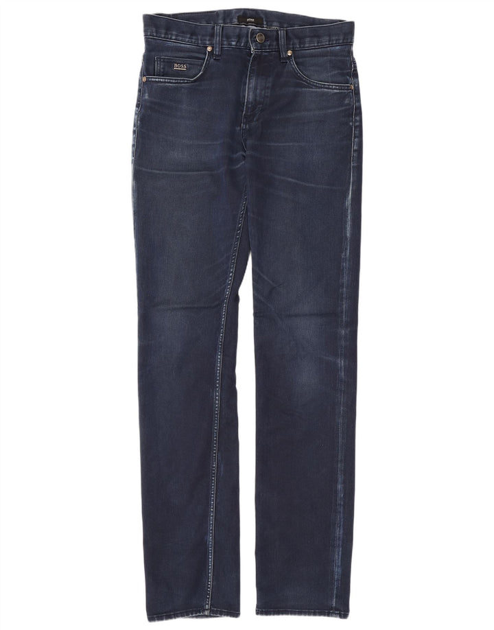 Мужские узкие джинсы Hugo Boss W30 L32 синие, хлопок