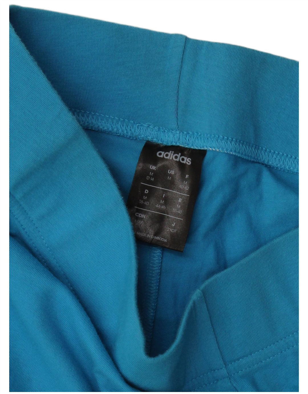 ADIDAS Womens Graphic Leggings UK 12/14 Medium Blue