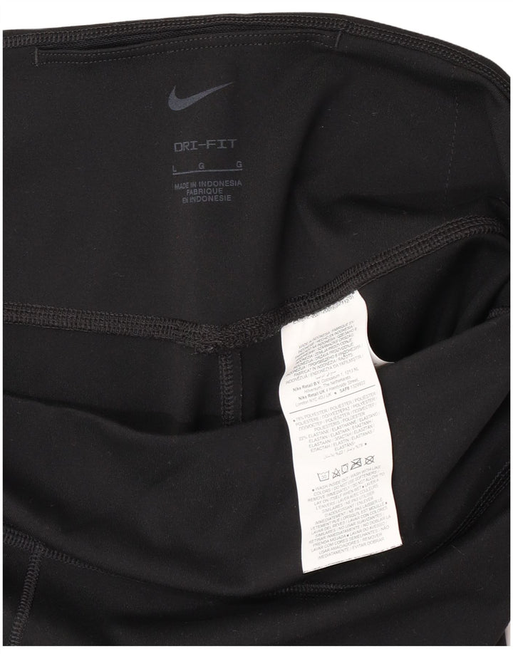 Женские леггинсы с рисунком Nike UK 14, большие черные полиэстер