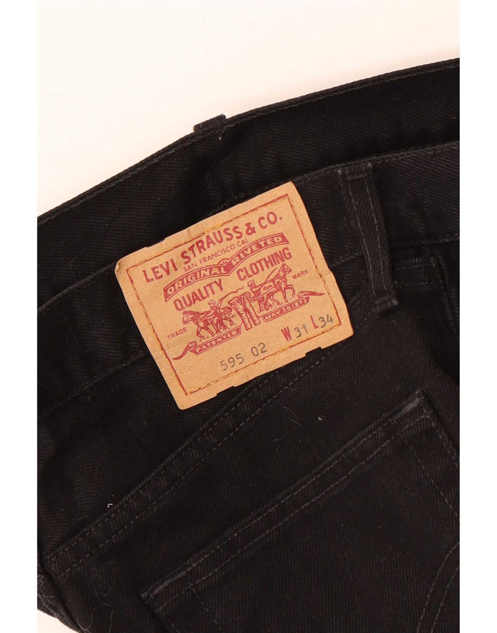 Мужские прямые джинсы Levi's 595 W31 L29 черные