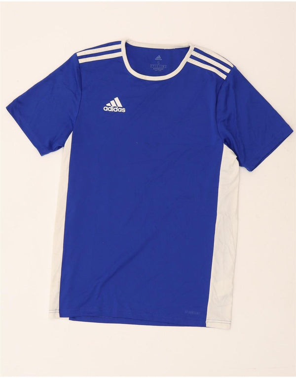 Мужская футболка Adidas Aeroready, верх, маленький синий, полиэстер с цветными блоками