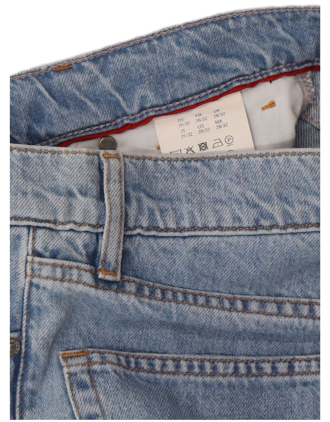 Женские укороченные джинсы с высокой талией HUGO BOSS W26 L25, синий хлопок