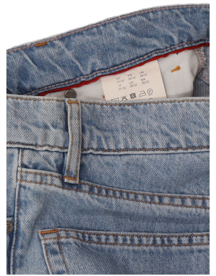 Женские укороченные джинсы с высокой талией HUGO BOSS W26 L25, синий хлопок