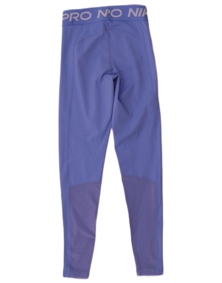 Женские леггинсы с рисунком NIKE Dri Fit UK 6 XS, синие, полиэстер