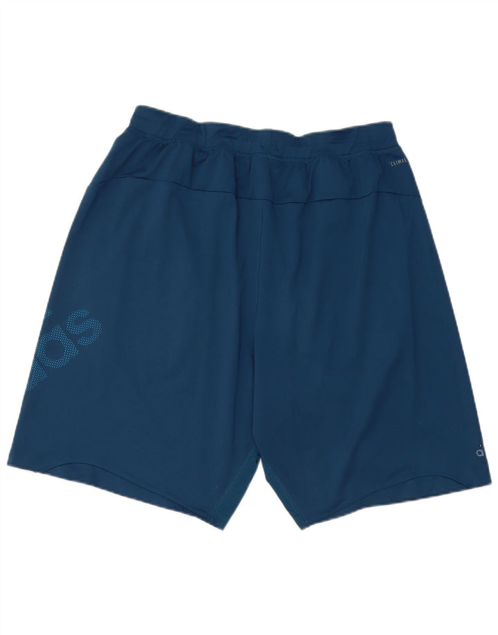 Мужские спортивные шорты Adidas Climalite с рисунком, большие синие, полиэстер