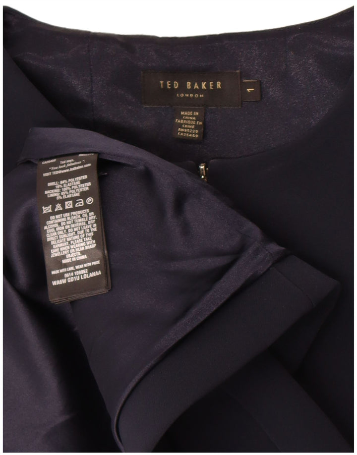 Женское платье А-силуэта без рукавов TED BAKER, размер 1 XS, черный полиэстер