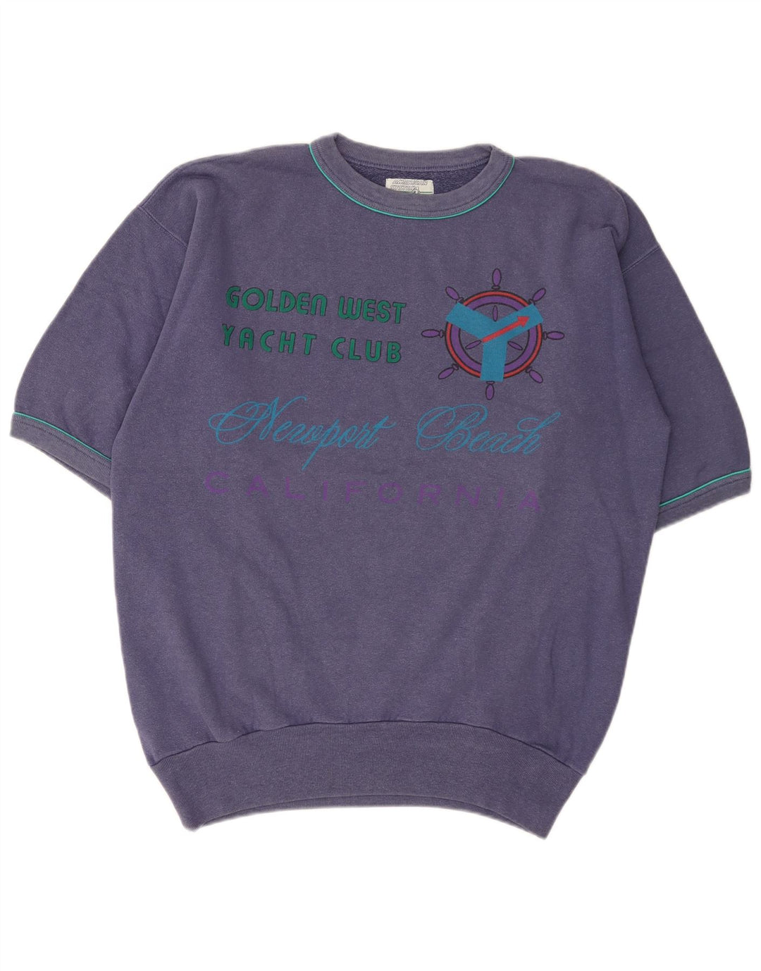 Мужской свитшот с рисунком American System By Olmes Carretti, большой синий