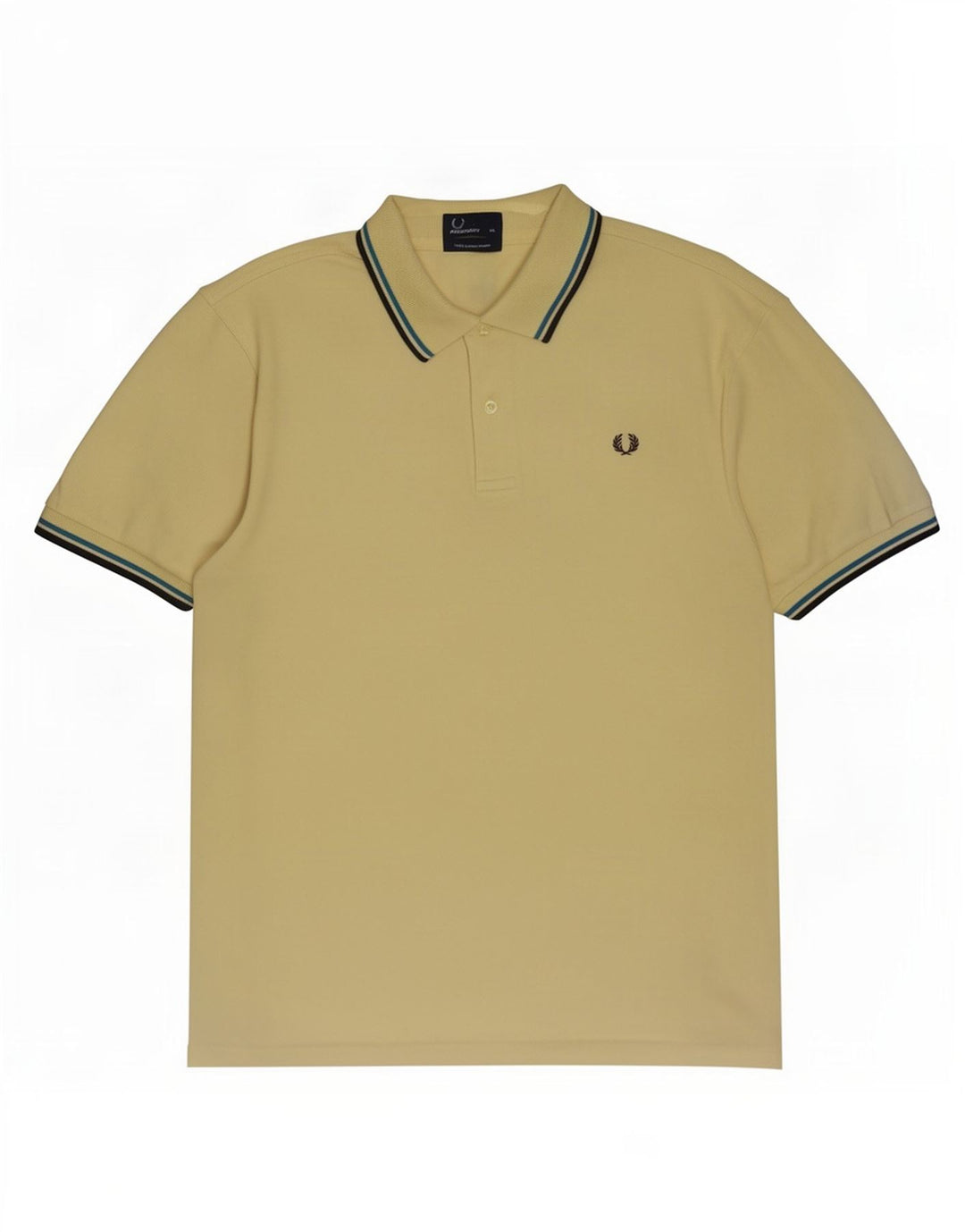 Мужская рубашка-поло Fred Perry XL, хлопковая желтая полоска