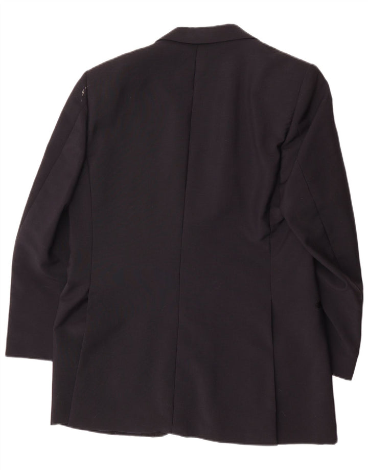 Ermenegildo Zegna Мужской пиджак на 1 пуговице Великобритания 38 Средний черный Классический