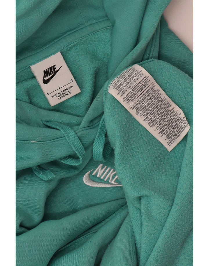 Мужской джемпер с капюшоном Nike, большой бирюзовый, хлопок