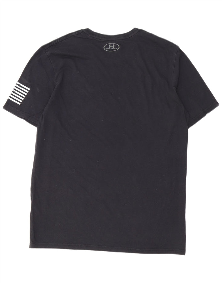 UNDER ARMOR Мужская футболка с рисунком Heat Gear Top Medium Black Cotton