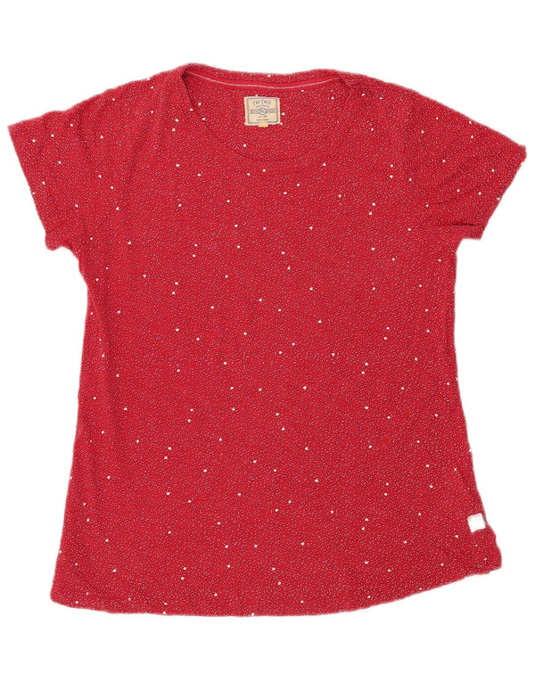 Женская футболка FAT FACE Top UK 10 Small Red Spotted Cotton