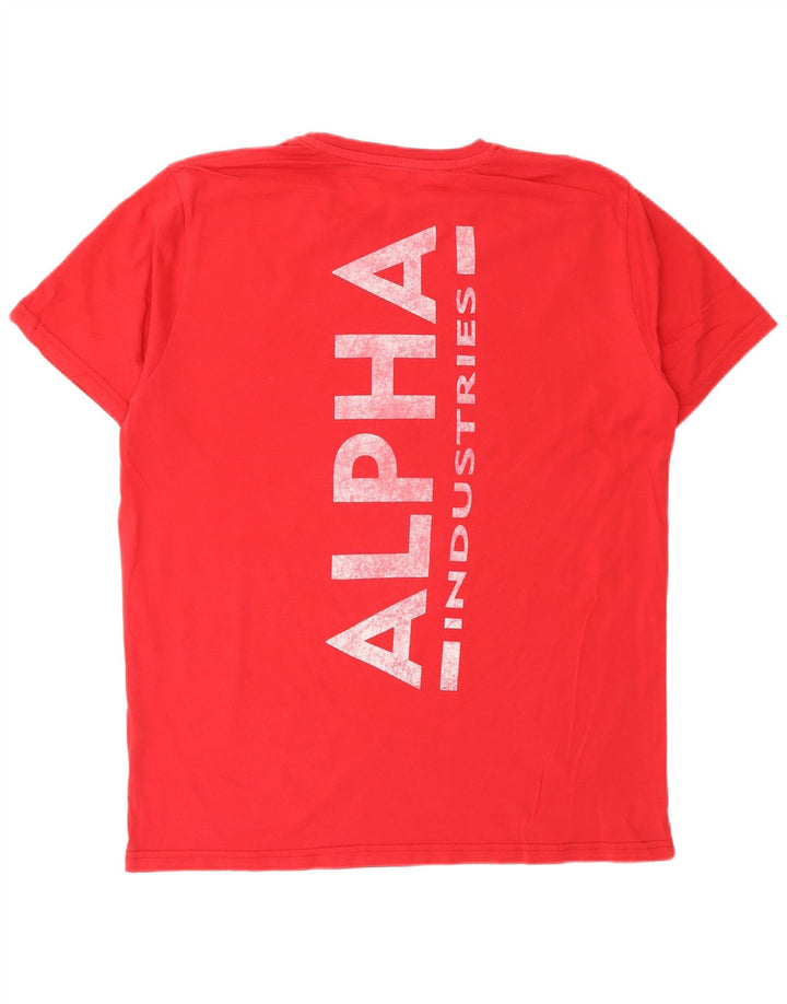 Alpha Industries Мужская футболка с рисунком Top XL Красный