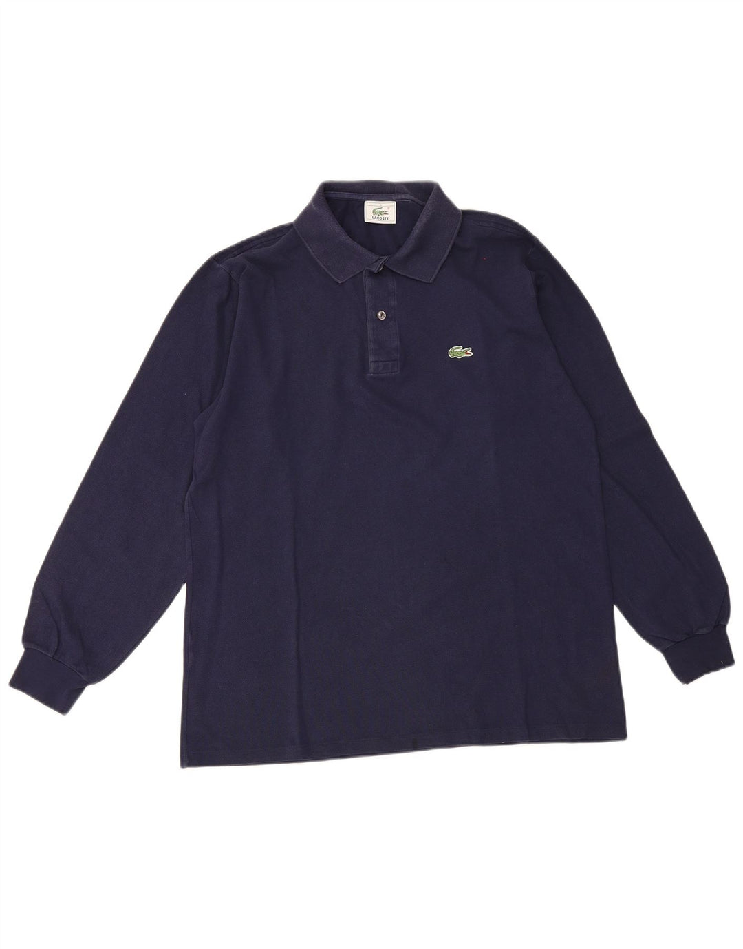 Мужская рубашка-поло с длинным рукавом Lacoste, размер 4, средний темно-синий