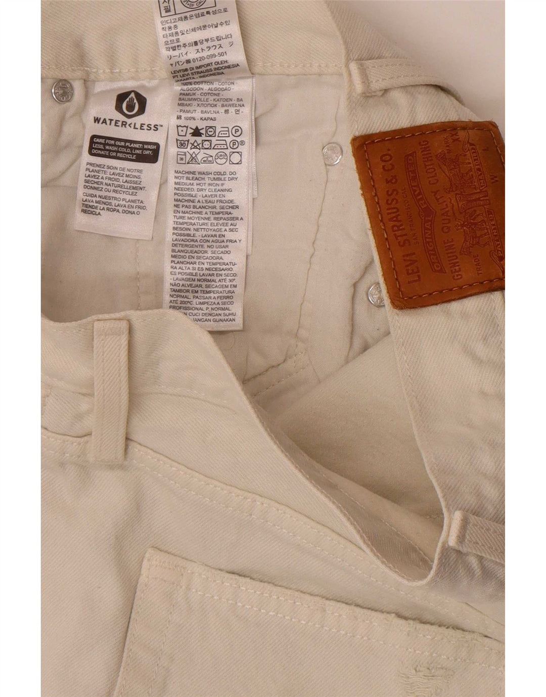 Женские джинсовые шорты Levi's 501 с потертостями W30, средний цвет, белый хлопок, хлопок