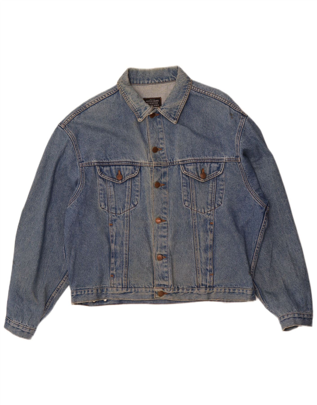 Мужская джинсовая куртка Benetton UK 42 XL синяя