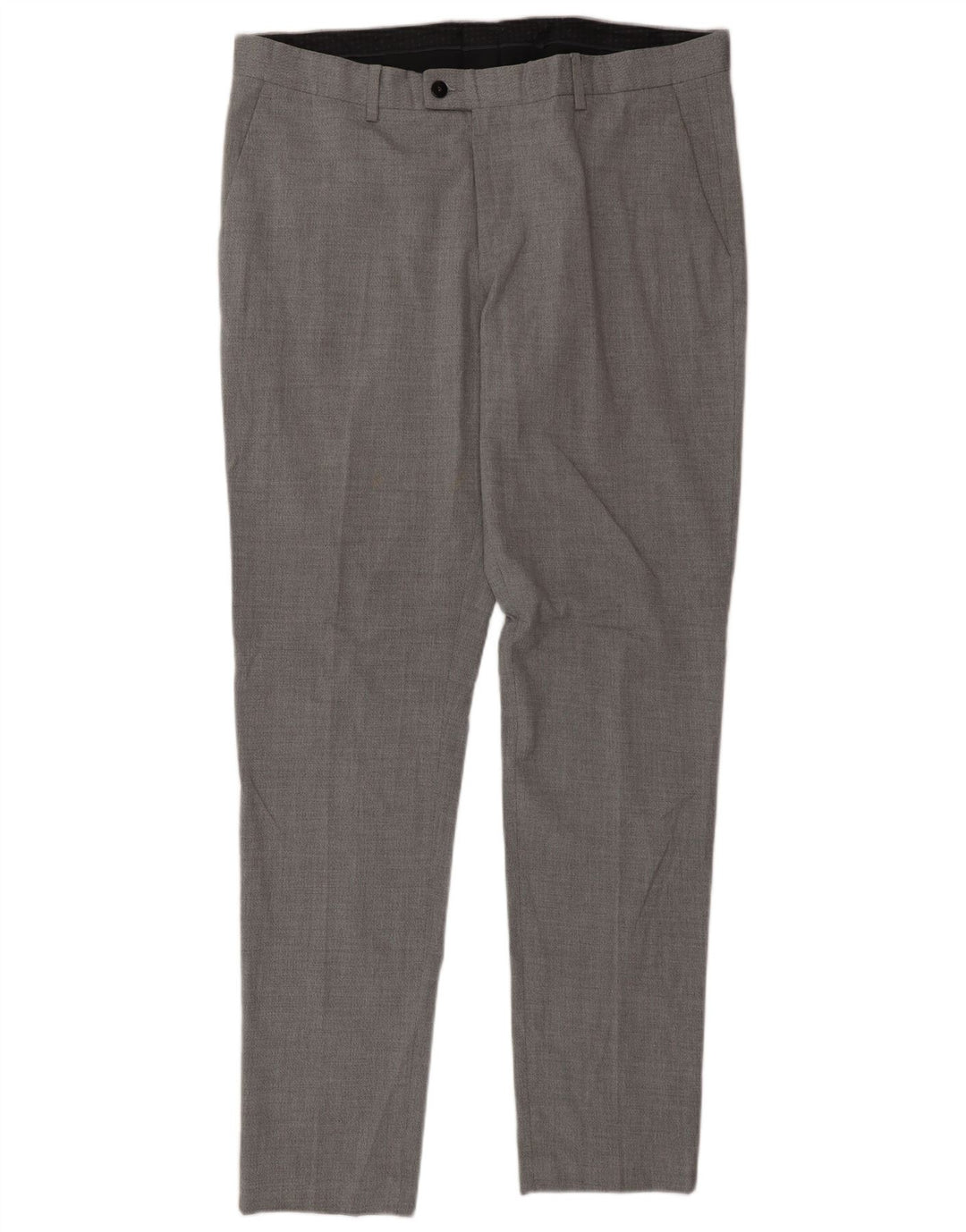 Мужские узкие костюмные брюки Zara EU 46 XL W36 L33, серый полиэстер