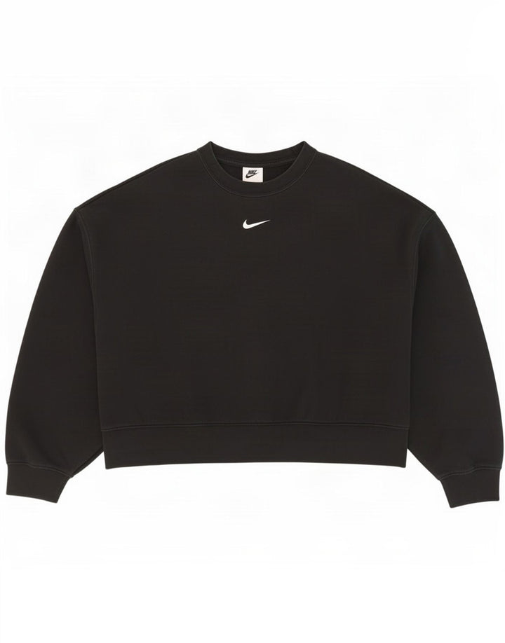 Женский свитер оверсайз Nike UK 10, маленький черный хлопковый