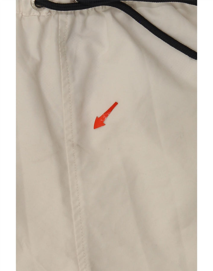 ELLESSE Mens Graphic Swimming Shorts Large  White Colourblock Polyester