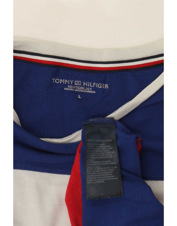 Мужская футболка с рисунком Tommy Hilfiger, большой разноцветный цветной блок