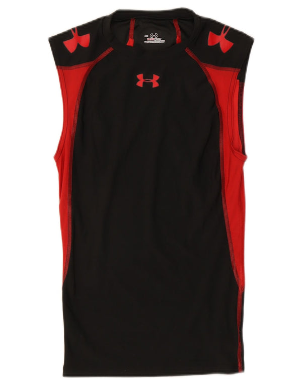 Женский жилет Under Armour Heat Gear Top UK 12, средний черный цвет с цветными блоками