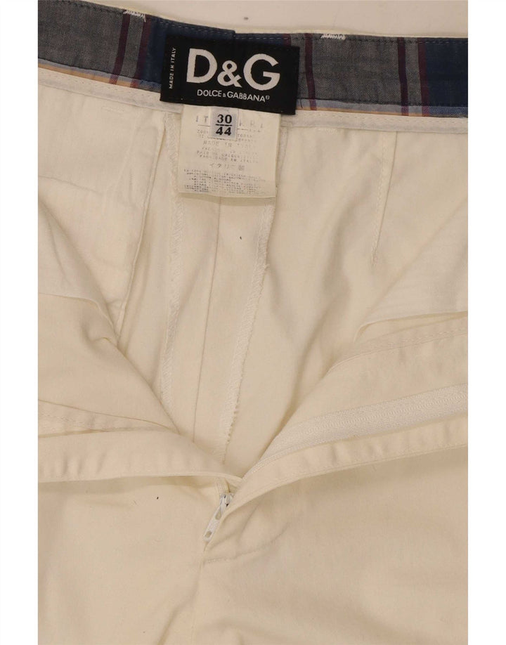 Женские прямые костюмные брюки Dolce & Gabbana W30 L27 белые