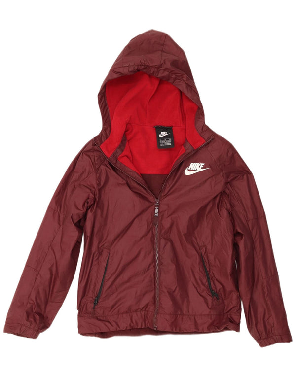 Ветровка Nike с капюшоном для мальчиков 13–14 лет XL, бордовый полиэстер
