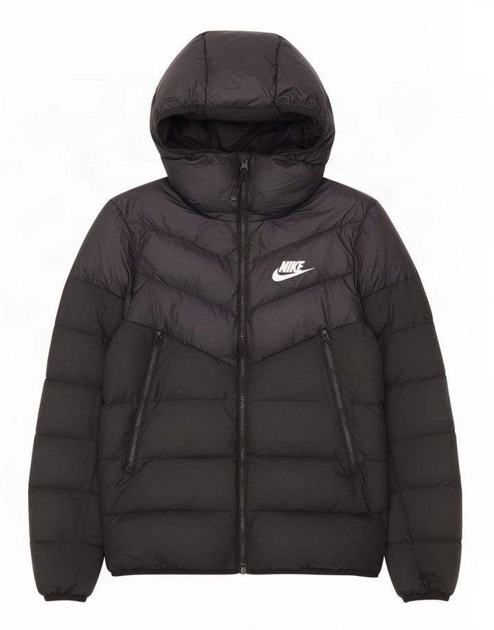 Мужская утепленная куртка с капюшоном Nike UK 36, маленькая, черная, полиэстер