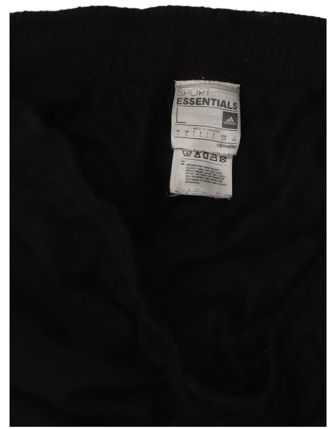 Мужские спортивные шорты Adidas, большие черные из полиэстера