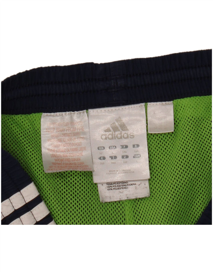 Мужские спортивные шорты Adidas Predator среднего размера, темно-синие, полиэстер с цветными блоками