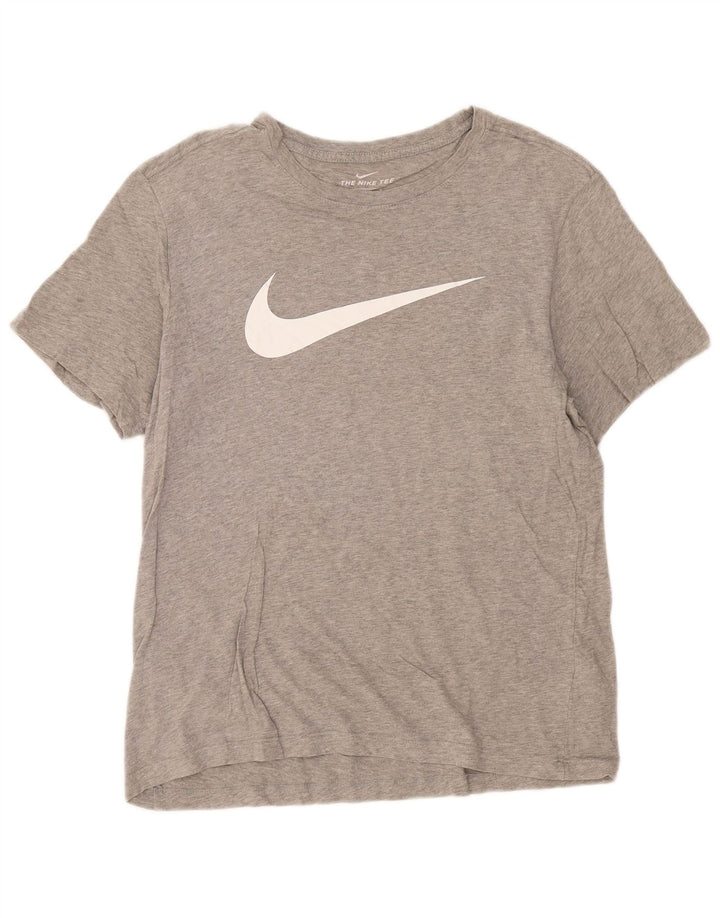 Мужская футболка с рисунком Nike, большой серый хлопок с крапинками