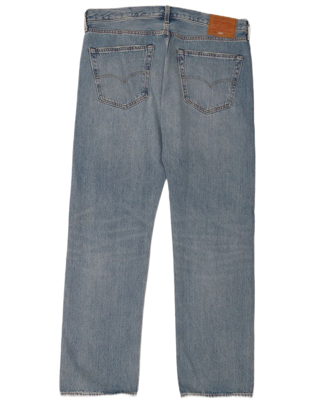 Мужские прямые джинсы Levi's 501 W36 L32 синие, пэчворк, хлопок