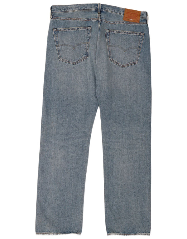 Мужские прямые джинсы Levi's 501 W36 L32 синие, пэчворк, хлопок