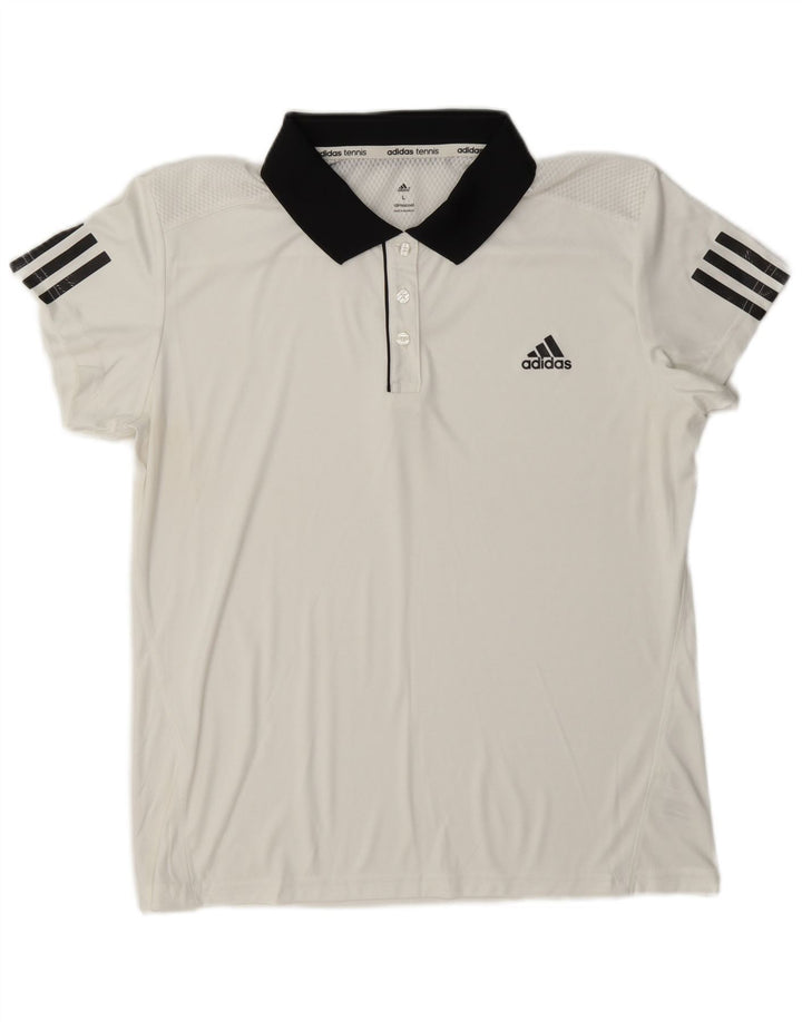 Женская рубашка-поло Adidas Climacool для регби UK 16, большая белая полиэстер