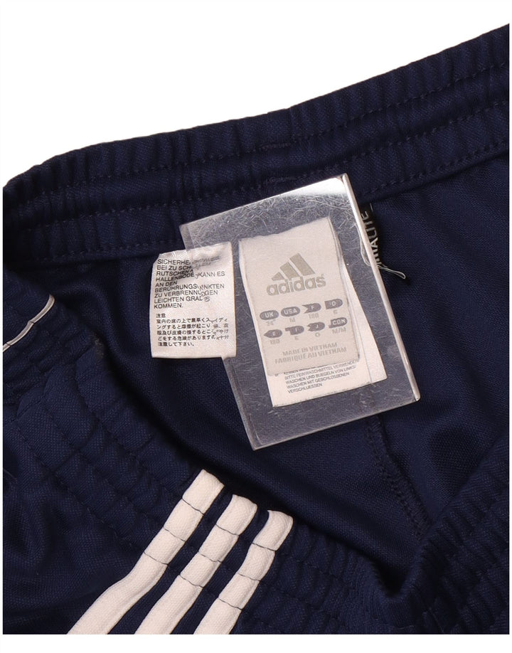 Мужские спортивные брюки Adidas Climalite, средние, темно-синие, с цветными блоками