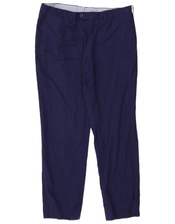 Мужские прямые брюки Massimo Dutti W34 L29 темно-синие