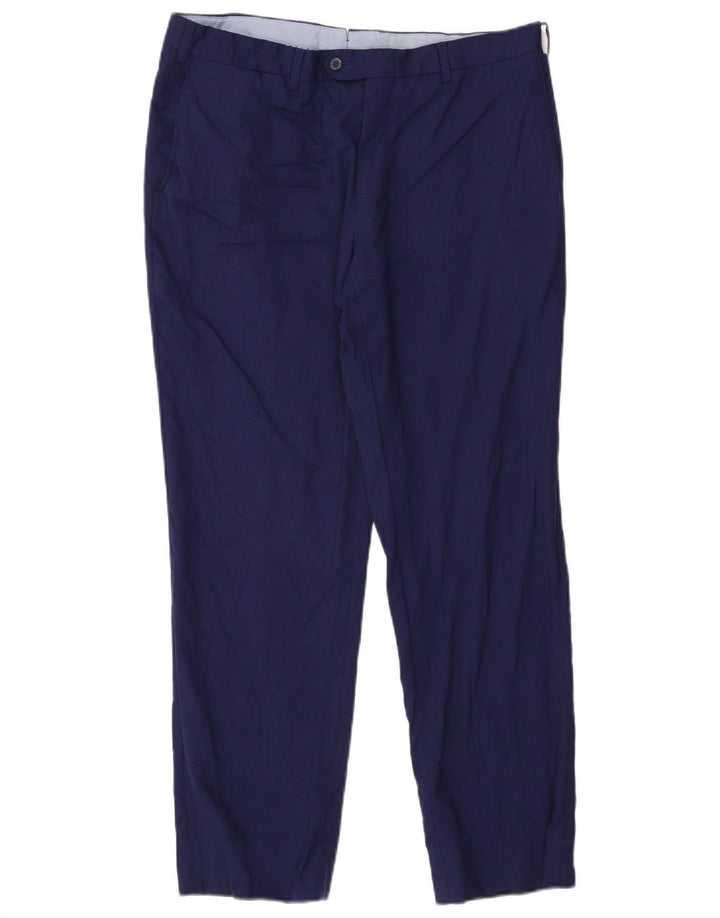 Мужские прямые брюки Massimo Dutti W34 L29 темно-синие